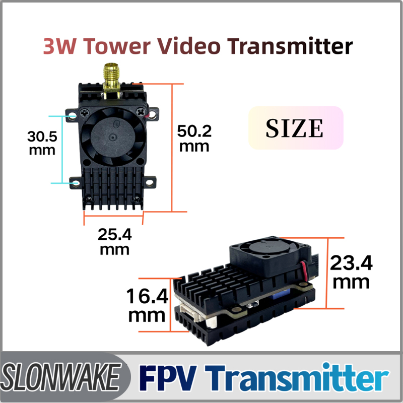 Drone Transmitter - SLONWAKE 5.8G 3000mW Simulatie VTX FPV